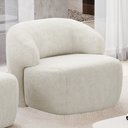 Ver imagem 2 de Kit 02 Poltronas Decorativa Fixa Orgânica para Sala Living Barolo L06 Bouclê Off White - Lyam Decor
