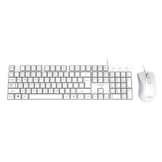 Kit Mouse e Teclado Aigo WQ1606 - Branco - 1