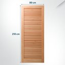 Ver imagem 3 de Folha de Porta Maciça em Eucalipto Acabamento Natural 210x80cm PM09 Veneziana Cruzeiro Portas