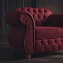 Ver imagem 4 de Poltrona Chesterfield Merlô Veludo:Bordô
