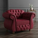 Ver imagem 3 de Poltrona Chesterfield Merlô Veludo:Bordô