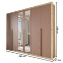 Ver imagem 4 de Guarda-roupa Casal Severo 6 Portas 6 Gavetas com Espelho - Panorama Móveis