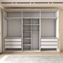 Ver imagem 5 de Guarda-roupa Casal Severo 6 Portas 6 Gavetas com Espelho - Panorama Móveis