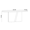 Ver imagem 5 de Mesa de Jantar 8 Lugares Retangular Orgânico 200cm Salieri N01 Cinamomo - Lyam Decor