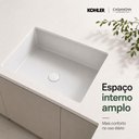 Ver imagem 4 de Cuba de Embutir Retangular Verticyl Porcelana Vitrificada Brilhoso Branca Kohler Brasil 33cm