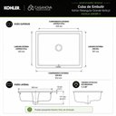 Ver imagem 2 de Cuba de Embutir Retangular Verticyl Porcelana Vitrificada Brilhoso Branca Kohler Brasil 33cm