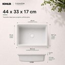 Ver mais imagens de Cuba de Embutir Retangular Verticyl Porcelana Vitrificada Brilhoso Branca Kohler Brasil 33cm
