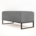 Ver imagem 7 de Puff Decorativo Para Sala de Estar Cléo W01 Base de Ferro 90 cm Linho Cinza - Lyam Decor