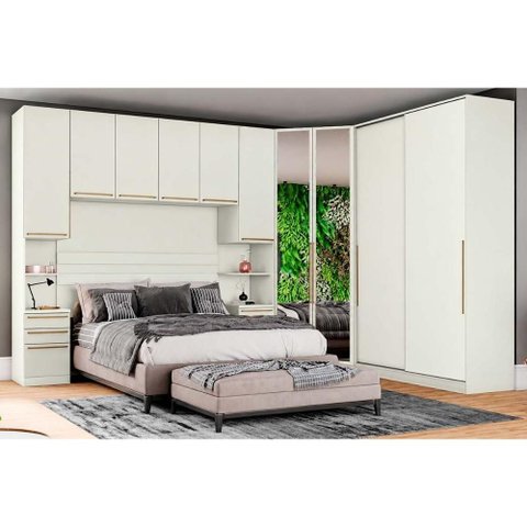 Quarto Modulado Henn Seletto 5 Peças 10 Ptas QM4 Areia