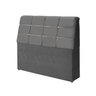 cabeceira box diamante 140cm com bau detalhe estofado:Cinza - 1
