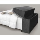 Ver imagem 3 de cabeceira box diamante 140cm com bau detalhe estofado:Cinza