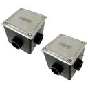 Ver imagem 1 de Caixa de Passagem Tampa Inox Piscinas 11x14cm 2 Uni Sodramar