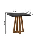 Ver imagem 3 de Conjunto Sala de Jantar Mesa 4 Cadeiras Madeira Maciça MDF e Vidro Livia Preto