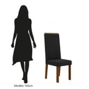 Ver imagem 6 de Conjunto Sala de Jantar Mesa 4 Cadeiras Madeira Maciça MDF e Vidro Livia Preto