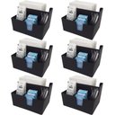 Ver imagem 1 de Conjunto 6 Porta Sachês Guardanapos e Açúcar Organizadores Multiusos para Bancada Coza Preto