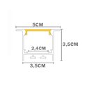 Ver imagem 2 de Perfil de Embutir Taschibra para Fita de Led Spire 50 Branco com 1 Metro