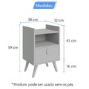 Ver imagem 7 de Mesa de Cabeceira Flow Retrô - Preto com Freijó