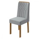 Ver imagem 2 de Kit 4 Cadeiras Exclusive Amêndoa Clean/linho Cinza Claro 75870 - Móveis Lopas