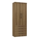 Ver imagem 2 de Guarda Roupa Modulado de Solteiro Paris Avelã 5 Peças - Luciane Henn