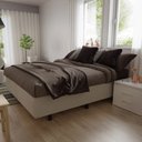 Ver imagem 2 de Base Box para Cama Casal King 192x203cm Bipartido Liz S05 Corano Bege - Mpozenato