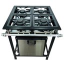 Ver imagem 2 de Fogão Baixa Pressão 4 Bocas Alcazon com Forno 75 Litros Tampa Inox Acz-004+aczf-003