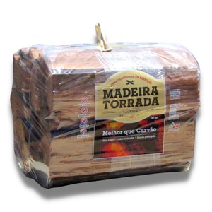 Madeira Lenha Torrada Natural sem Fumaça 7kg