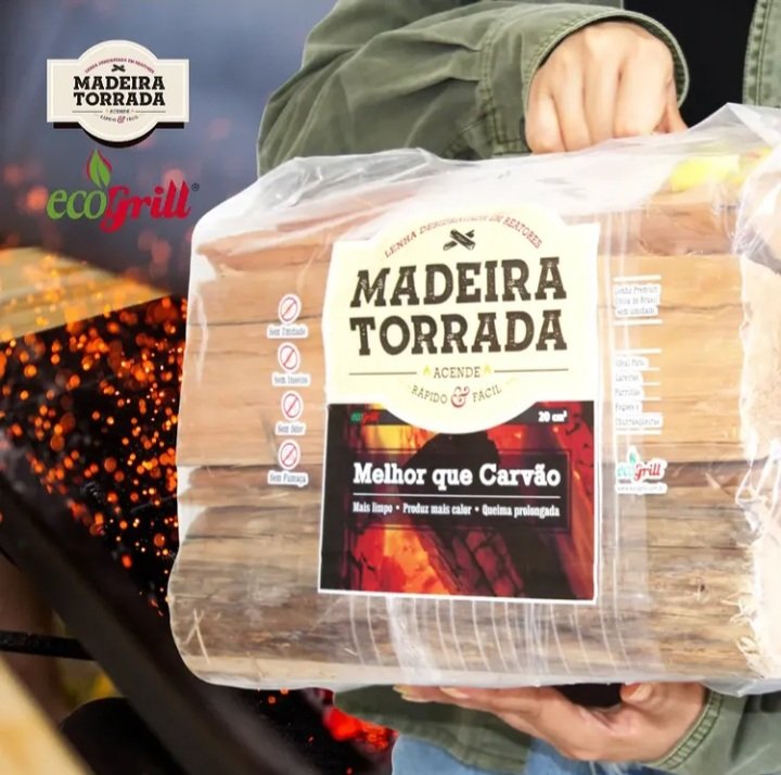 madeira torrada natural sem Fumaça 7kg - 4