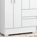 Ver imagem 5 de Guarda Roupa Solteiro 100cm 4 Portas Raely Branco A15 - Mpozenato