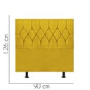 Ver imagem 2 de Cabeceira Estofada Istambul Capitonê 90cm Solteiro Box Quarto Corino Amarelo - Gat Magazine