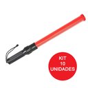 Ver imagem 1 de Bastao sinalizador KIT 10 UNIDADES Luz Grande fluorescente lanterna sinal emergencia Transito Manobr