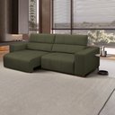 Ver imagem 1 de Sofá Decorativo Barbosa 3 Lugares Sala de Estar 250cm Reclinável e Retrátil Couro Fendi G88 - Gran B