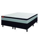 Ver imagem 2 de Cama Box Casal Queen Colchão Molas Ensacadas Real 158x198x65cm Preto/cinza