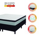Ver imagem 5 de Cama Box Casal Queen Colchão Molas Ensacadas Real 158x198x65cm Preto/cinza
