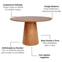 Ver imagem 4 de Mesa Redonda 100cm para Sala de Jantar Base Central Cone
