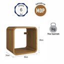 Ver imagem 6 de Nicho para Quarto Simples 30x30cm Curve