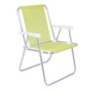 Ver imagem 1 de Cadeira Alta Alumínio Polietileno Amarela Neon Mor