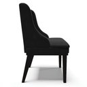 Ver imagem 6 de Kit 6 Cadeiras Estofadas Para Sala De Jantar Base Fixa De Madeira Preto Lia Suede Preto - Ibiza