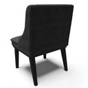 Ver imagem 5 de Kit 6 Cadeiras Estofadas Para Sala De Jantar Base Fixa De Madeira Preto Lia Suede Preto - Ibiza