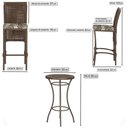 Ver imagem 2 de Mesa Bistrô e 4 Banquetas Roma Marrom Corda Náutica Estofado 6 Trama Original