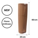 Ver imagem 2 de Vaso de Chão Decorativo Grande Torre -:mdf Cru/60x20cm