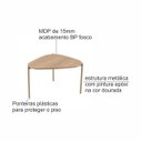 Ver imagem 5 de Conjunto Sala Mesa Centro Lateral Orgânica Pé Metal Hanover/dourado