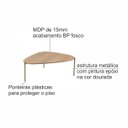 Ver imagem 4 de Conjunto Sala Mesa Centro Lateral Orgânica Pé Metal Hanover/dourado