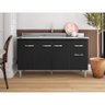 Balcão Gabinete para Pia Gabriela sem Tampo 150cm 4 Portas 1 Gaveta Preto - 2