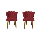 Ver imagem 1 de Kit 02 Cadeiras para Mesa de Jantar Flor Pés Palito - Balaqui Decor Cor:vermelho