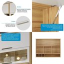 Ver imagem 4 de Armário Aéreo de Cozinha 120cm 2 Portas Basculantes e Vidro Reflecta 100% Mdf Syrah Móveis