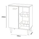 Ver imagem 4 de Fruteira com 1 Porta e 2 Cestos 0,63 cm Esmeralda Hr Móveis