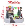 Decoração Cenário Natalino Musical Parque de Diversão Iluminado 18,5cm - 2