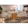 Sala de Jantar Completa com 6 Cadeiras 1,80x0,90m - Prada - Lj Móveis - 1