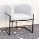 Ver imagem 2 de Poltrona Elegance Pé Preto Assento Off White 72x68x63cm
