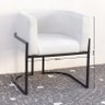 Poltrona Elegance Pé Preto Assento Off White 72x68x63cm - 2